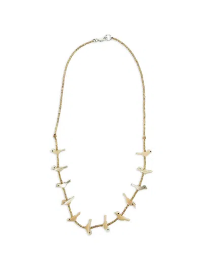 Madison Bird Fetish Necklace In Gold
