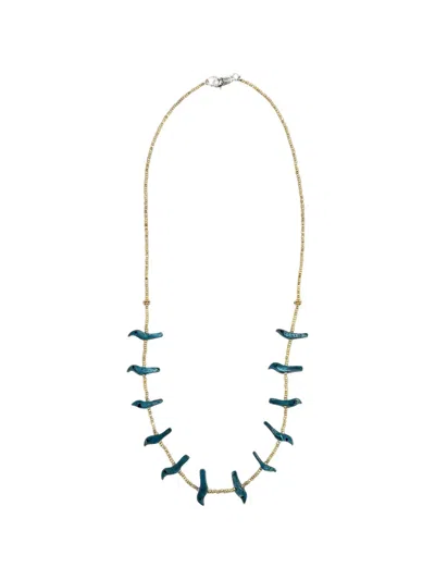 Madison Bird Fetish Necklace In Gold