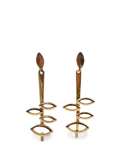 Madison Botanical Drop Earrings In Gold