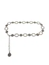 Madison Chain-link Belt In White