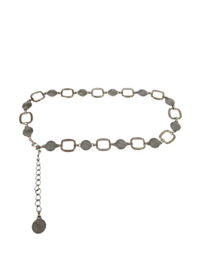 Madison Chain-link Belt In White