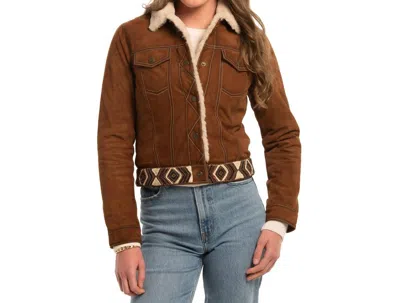 Madison Creek Outfitters Bison Beaded Jacket In Dark Tan In Brown