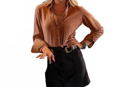 Madison Creek Outfitters Claire Solid Shirt In Copper In Multi