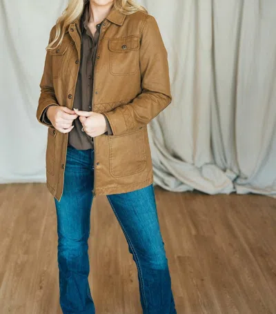 Madison Creek Outfitters Hayes Safari Twill Jacket In Brown