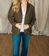 Madison Creek Outfitters Herringbone Wool Blazer In Brown