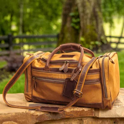 Madison Creek Outfitters Men's Canvas Duffle Bag In Brown
