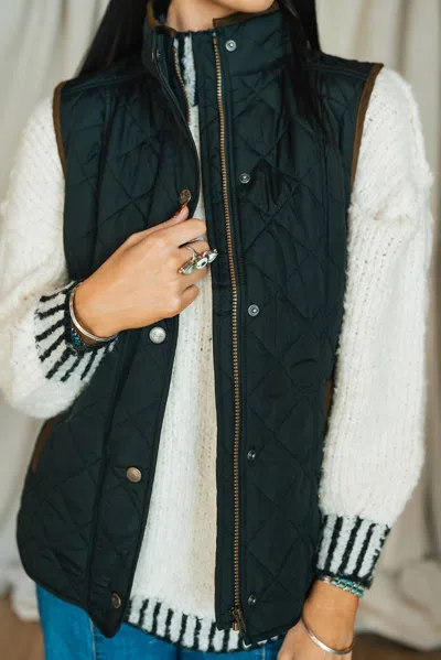 Madison Creek Outfitters Vista Quilted Vest In Black