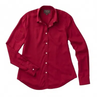 Madison Creek Outfitters Women's Claire Long Sleeve Shirt In Dusty Red In Multi