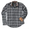 Madison Creek Outfitters Women's Claire Printed Button Down Shirt In Grey Plaid
