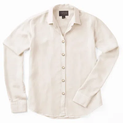 Madison Creek Outfitters Women's Claire Solid Button Down Shirt In Ivory In Multi