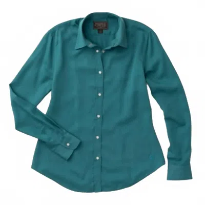 Madison Creek Outfitters Women's Claire Tencel Shirt In Turquoise In Blue