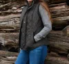 Madison Creek Outfitters Women's Vista Quilted Vest In Dark Grey In Grey