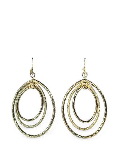 Madison Etched Multi-oval Earrings In Gold