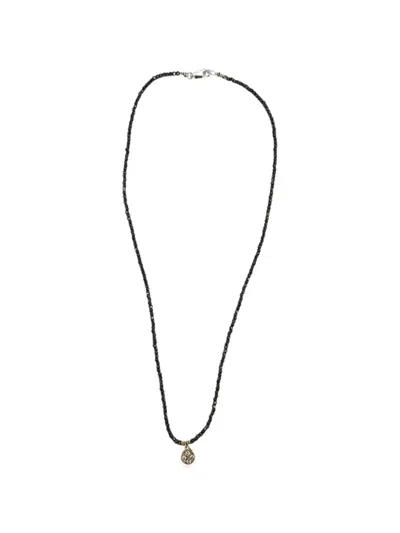 Madison Faceted Beaded Charm Necklace In 그레이