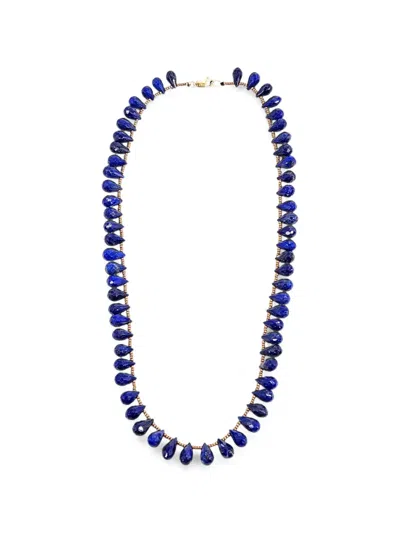 Madison Faceted Teardrop Necklace In 블루
