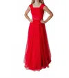 Madison James Kiana Gown In Red In Red