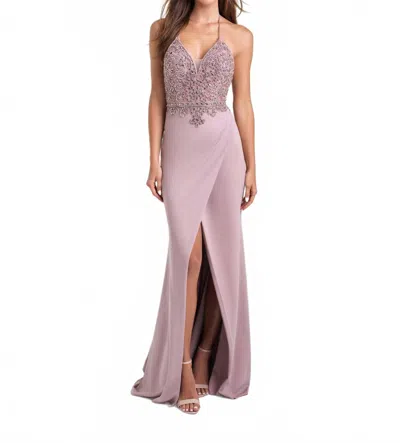 Madison James Sparkly Prom Dress In Mauve In Pink