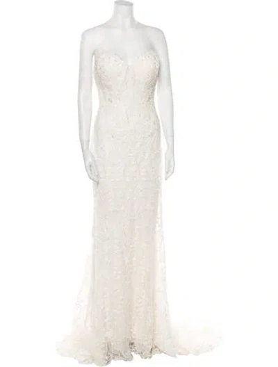 Pre-owned Madison James Strapless Long Dress W/ Tags In Neutral