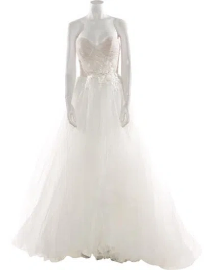 Pre-owned Madison James Strapless Long Dress W/ Tags In Neutral