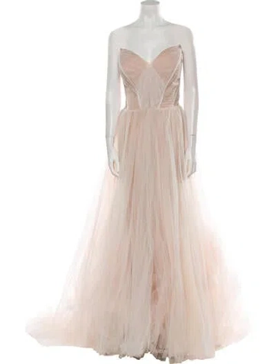 Pre-owned Madison James Strapless Long Dress W/ Tags In Neutral