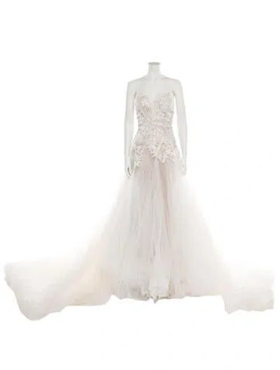 Pre-owned Madison James Strapless Long Dress W/ Tags In Neutral