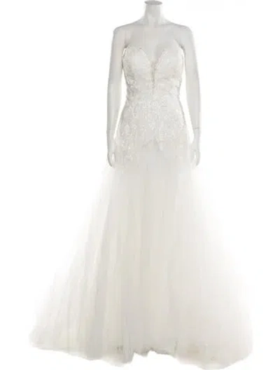 Pre-owned Madison James Strapless Long Dress W/ Tags In Neutral
