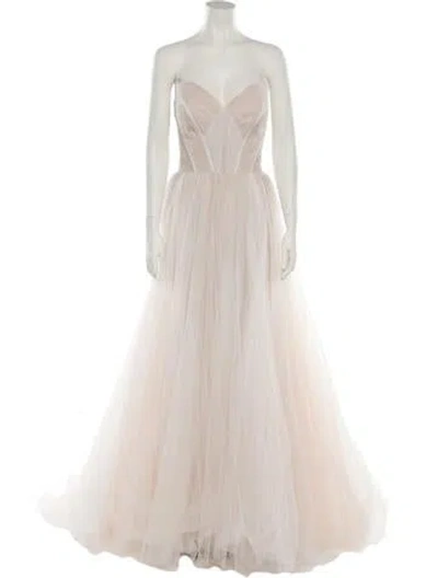 Pre-owned Madison James Strapless Long Dress W/ Tags In Neutral