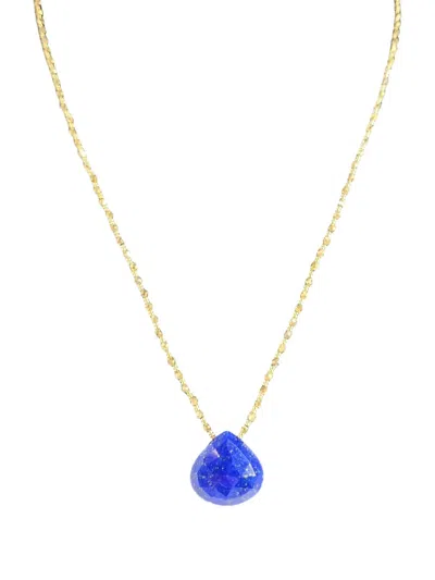 Madison Lapis Lazuli Teardrop-pendant Necklace In Pink