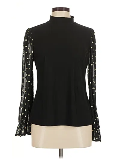 Pre-owned Madison Long Sleeve Blouse In Black