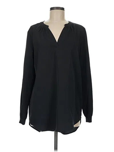 Pre-owned Madison Long Sleeve Blouse In Black