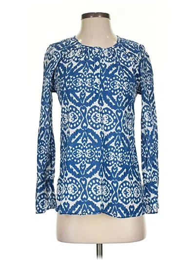 Pre-owned Madison Long Sleeve Top Blue Boatneck Tops