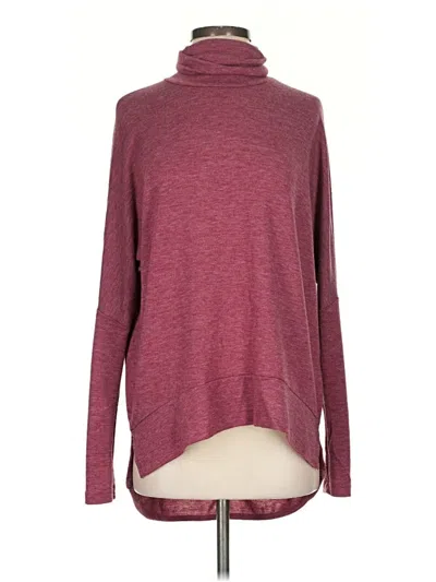 Pre-owned Madison Long Sleeve Turtleneck In Burgundy