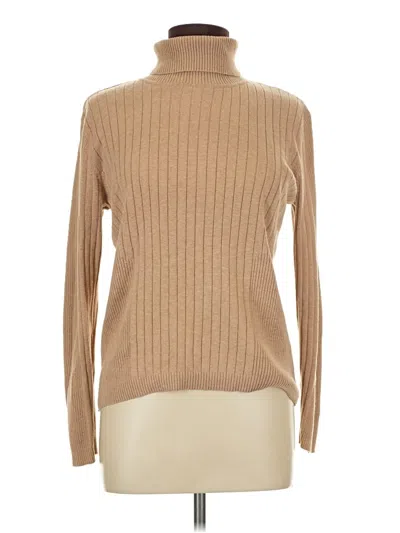 Pre-owned Madison Long Sleeve Turtleneck In Tan