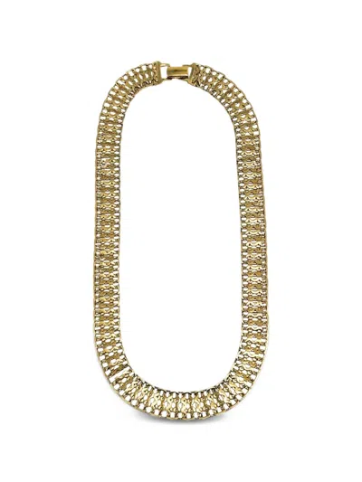 Madison Maison 1970s Egyptian Revival Lace-link Necklace In Gold