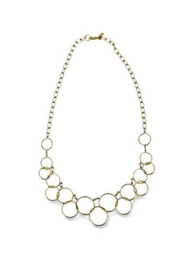 Pre-owned Madison Maison 1970s Interlocking-circle Chain Necklace In Gold
