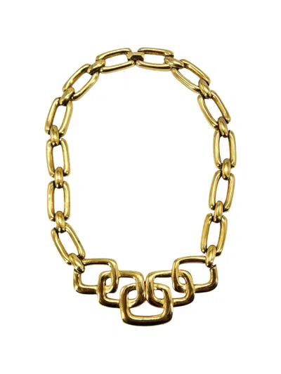 Madison Maison 1980s Geometric-link Choker Necklace In Gold