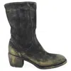Madison Maison Suede Metallic Mid Calf Boot In Multi