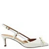 Madison Maison Alessia Kitten Heel Slingback In White