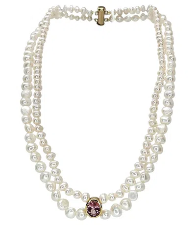 Madison Maison ™ By Del Pozzo Double Stand Pearl Necklace In White