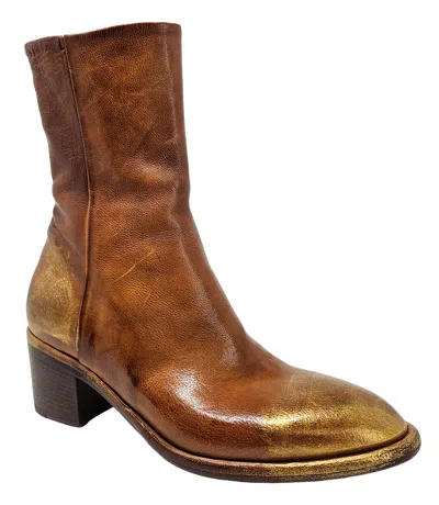 Madison Maison Cognac Hand Rubbed Ankle Boot In Brown