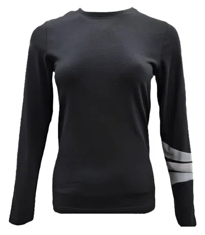 Madison Maison Designing Hollywood X ™ Black 3 Stripe Long Sleeve T-shirt