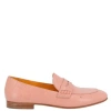 Madison Maison Flat Croc Embossed Loafer In Pink