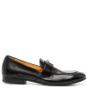 Madison Maison Leather Lock Flat Loafer In Black