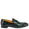 Madison Maison Flat Moc Croc Loafer In Black