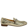 Madison Maison Flat Quilted Loafer In Gold