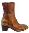 Madison Maison Hand Rubbed Metallic Ankle Boot In Brown