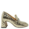 Madison Maison Leather Quilted Heel Loafer In Animal Print