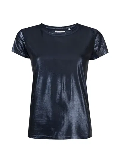 Madison Maison Lamina Metallic-foil T-shirt In Blue