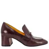 Madison Maison Leather Hidden Bit Heel Loafer In Red