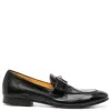 Madison Maison Leather Lock Flat Loafer In Black